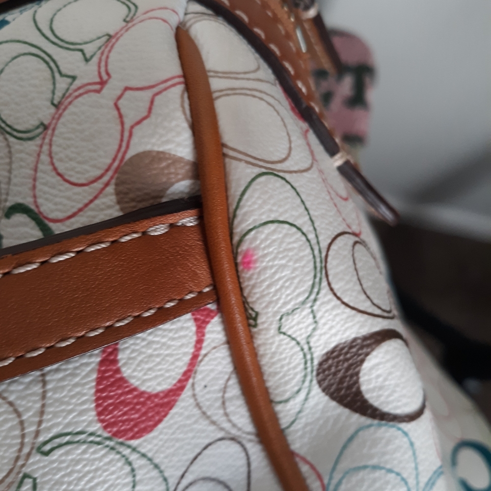 Authentic Coach Monogram Handbag - Picture 8 of 13